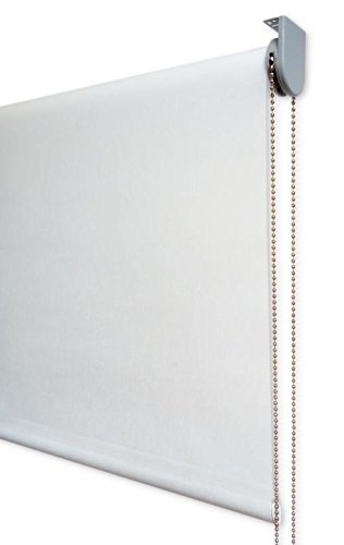 Estor Enrollable Visillo Premium Metal (Desde 40 hasta 300cm de Ancho) Transparente (máxima claridad y Visibilidad Exterior). Color Crudo. Medida 224cm x 200cm para Ventanas y Puertas
