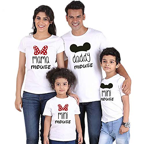 Family Camisetas a Juego, Camiseta de algodón de Manga Corta de Verano Impresa Tops Divertidos, 1 Piezas