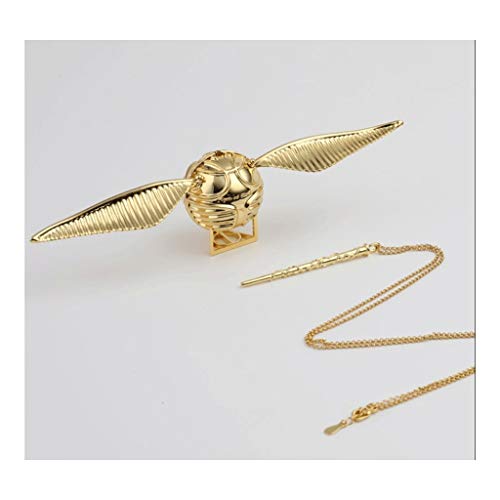 FOLA Harry Potter Caja de anillos de oro Snitch creativa, el mejor regalo para mujeres, niñas y niños organizador de joyas (color: oro)