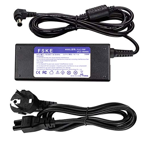 FSKE 19V 4A Cargador Adaptador de Corriente para LG LCD LED Monitor HD TV Pantalla Grande Flatron IPS236V IPS236-PN Compatible con Fuente de alimentación de 19"20" 22"23" 24"27"
