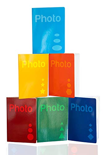 Generico 5 álbumes de fotos de 10 x 15 cm para albergar 200 fotos 9 x 13,10 x 15,11 x 15 cm. Colores surtidos