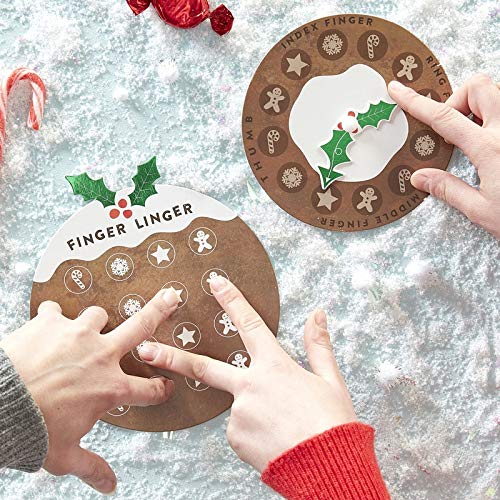 Ginger Ray Christmas Finger Linger Twister Juego de Mesa de Cena Familiar Divertido, Novedad
