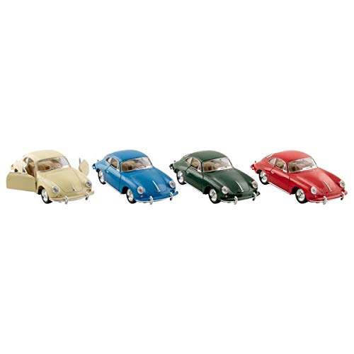 Goki- Porsche 356 B Carrera 2, Metal, 1:32, L= 12,5 cm Trenes de Juguete y Accesorios, Color (Multicolor) (12285)