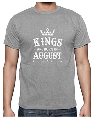 Green Turtle T-Shirts Camiseta para Hombre - Regalo Original de Cumpleaños para los Nacidos en Agosto XX-Large Gris