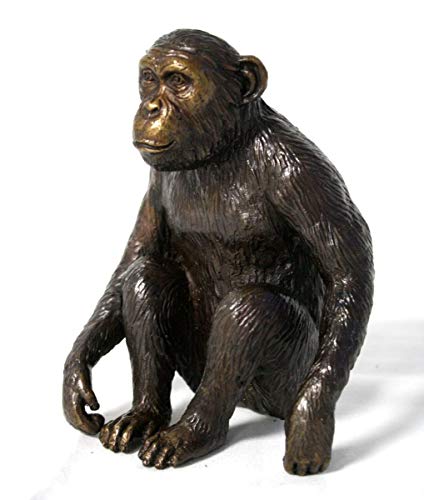 H. Packmor GmbH - Figura de Bronce con chimpancé (Silueta de Mono de Escalada, decoración marrón)