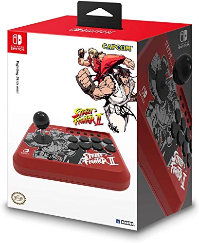 Hori - Fighting Stick Mini, Edición Street Fighter II Ryu y Ken (Nintendo Switch)