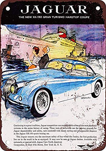 Jaguar Xk Coupe Carteles de Chapa Póster de Pared Hojalata Vintage Hierro Pintura Retro Metal Placa Arte Decoración para Hogar Bar Club Café