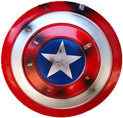 JJMUD Capitán América Firma Metal Kids American Shield rol Play One Tamaño 1: 1 Película Props Full Metal Handheld Version Captain America Shield Superhero Toy A, 47 Cm (Color : B, Size : 47cm)