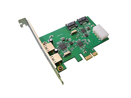 Kalea Informatique - Tarjeta controladora PCI Express a 2 puertos USB 3.0 y 2 puertos SATA (chipset ASM1042 y ASM1061)