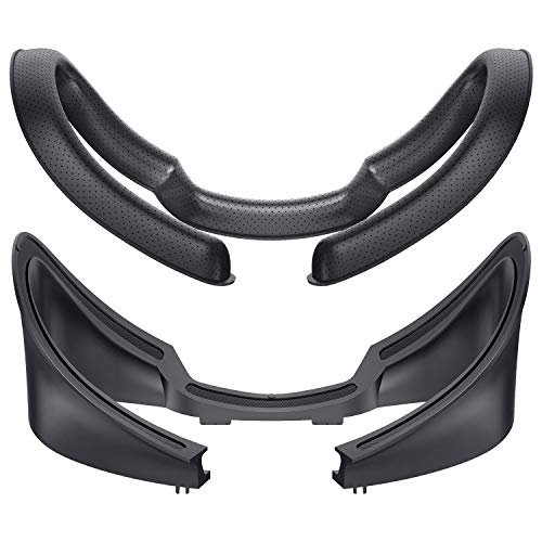 KIWI design Soporte de Interfaz Facial VR y Almohadilla de Cubierta Facial de Espuma de Cuero PU Reemplazo para Accesorios Oculus Rift S Resistente al Sudor Transpirable y Lavable