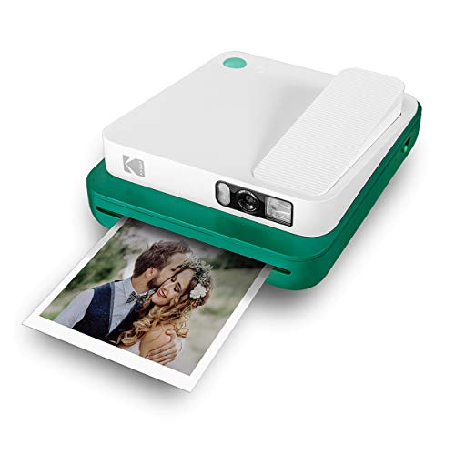 KODAK SMILE Classic Cámara Instantánea Digital c/Bluetooth, 16MP, 35 impresiones p/carga, Incluye papel ZINK 3,5 x 4,25", marcos con stickers, Verde