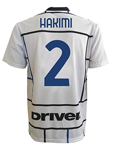 L.C. SPORT Segunda camiseta del Inter Hakimi 2 réplica autorizada 2019-2020 para niño (tallas 2, 4, 6, 8, 10, 12), adulto (S, M, L, XL) (4/5 años)