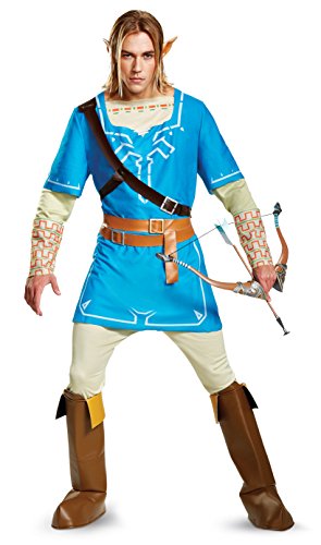 Legend of Zelda Link Breath of the Wild Mens Deluxe Fancy dress costume X-Large