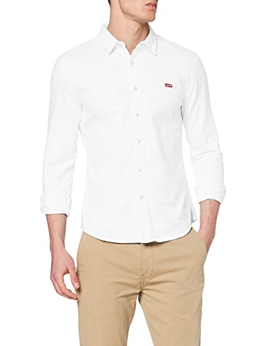Levi's LS Battery Hm Shirt Slim Camisa, White (White 0002), Large para Hombre