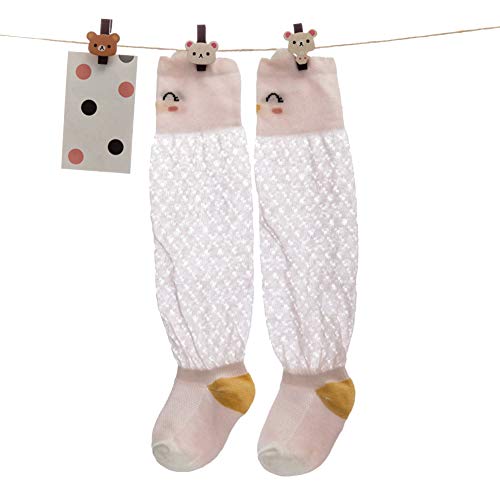 Marlon Nancy Calcetines de algodón para niña de verano, de seda, de tubo alto, con diseño de animales, para la rodilla, antimosquitos (PK-M)