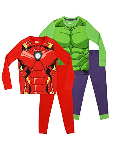 Marvel Pijamas para Niños 2 Paquetes Avengers Multicolor 5-6 Años