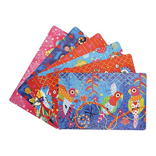 Maxwell & Williams Juego de 6 manteles Individuales Reversibles con Varios diseños de Animales, Caja de Regalo, Polipropileno, Multicolor, 43,5 x 28,5 cm, GI0098