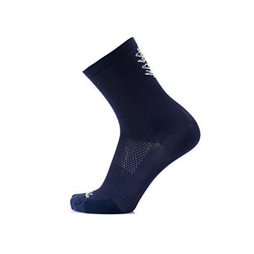 MB WEAR Socks Stelvio Blue S/M Calcetines de Ciclismo, Hombre, Azul, Estandar
