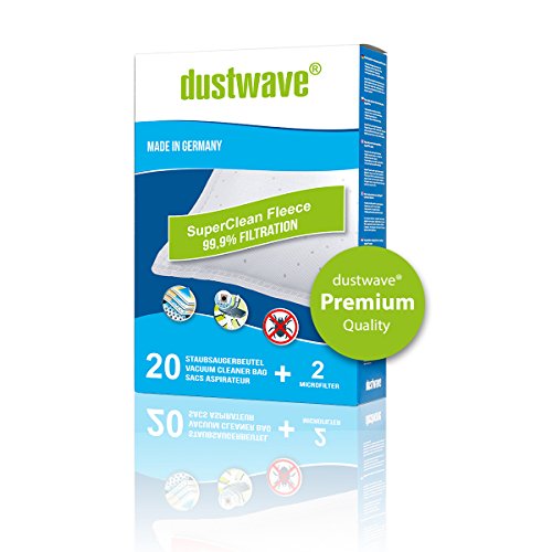 Mega Pack – 20 dustwave® Premium De Bolsas para aspiradoras calor – Opus 1. – 4. Serie – Aspiradora – Vehículo de bolsas fabricado en Alemania Incluye Micro filtro