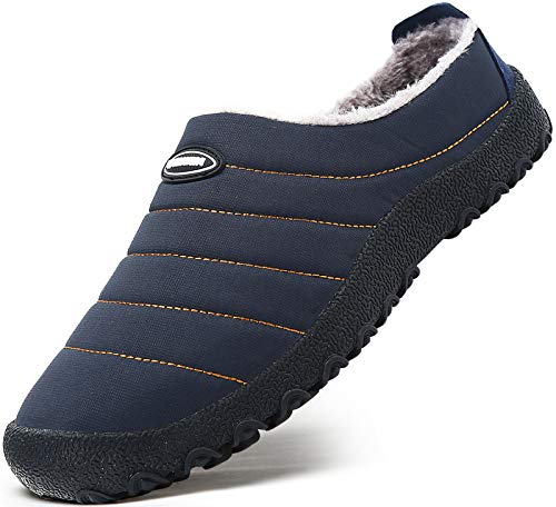 Mishansha Zapatillas de Exterior Hombre Confortable Pantufla Mujer Cálido y Confortable Slippers Impermeable Zapatos de Invierno Azul Gr.42