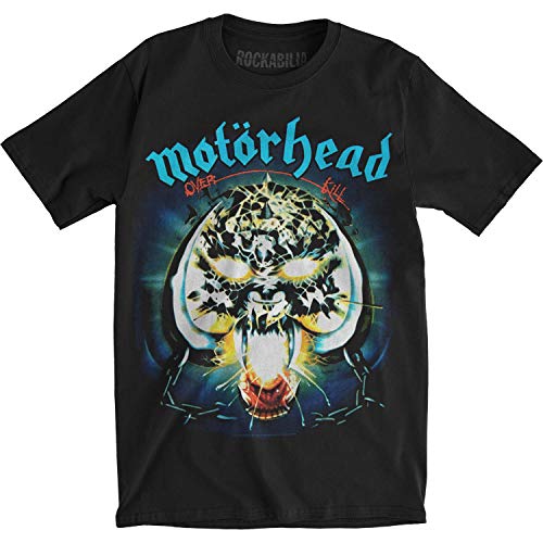 Motorhead Overkill Camiseta, Negro (Schwarz - Schwarz), Medium para Hombre