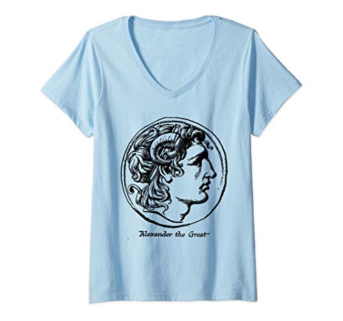 Mujer Alejandro Magno La Antigua Grecia Macedonia Macedonia Camiseta Cuello V