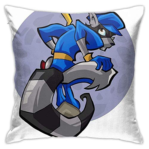 N/A Sly Cooper 21 Cushion Throw Pillow Cover Decorative Pillow Case For Sofa Bedroom 18 X 18 Inch