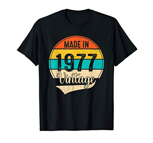 Nacido En 1977 Vintage 1977 44 Años Cumpleaños Hombre Regalo Camiseta