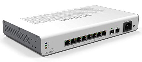 Netgear GC510P - Switch Gigabit Ethernet Insight Smart Cloud PoE de 10 Puertos con 1 año de Servicio Insight Premium