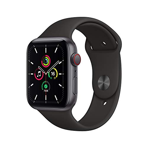 Nuevo Apple Watch SE (GPS + Cellular, 44 mm) Caja de Aluminio en Gris Espacial - Correa Deportiva Negra