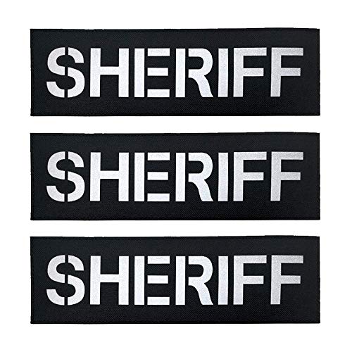 Parche reflectante infrarrojo de sheriff, emblema táctico militar moral emblema de la placa de combate, insignias de cumplimiento