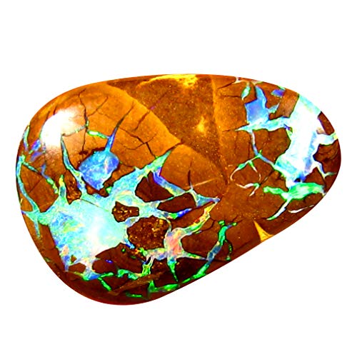 Piedra austríaca de Winton Queensland de 3,38 ct con forma de fantasía y patrones de color raros, de ópalo