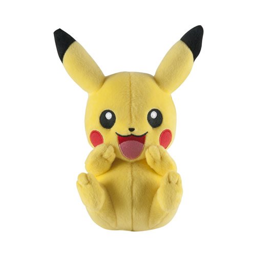 PoKéMoN Tomy Pikachu lachend – Mezcla plástico de Peluche – para Jugar y coleccionar. – A Partir de 3 años