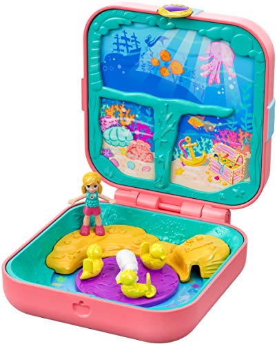 Polly Pocket Cofre Mundo Sorpresa Sirenas, Muñecas con Accesorios (Mattel GDK77) , color/modelo surtido