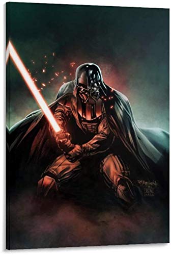 Posters Quote Wall Art Decoration Star Wars Darth Vader Frontal View Canvas Wall Art Modern Style for Living Room Bedroom 16x24inch(40x60cm)
