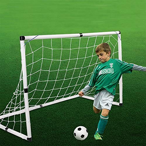 Qiuge 2 en 1 Aire Libre Deportes Fútbol Piel Puerta + simulación de fútbol fijaron for los niños, tamaño de la Puerta: 108,5 x 67,5 x 53.5cm QiuGe