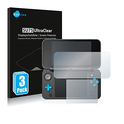 savvies Protector Pantalla Compatible con New Nintendo 2DS XL (6 Unidades) Pelicula Ultra Transparente