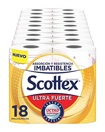 Scottex Papel de Cocina Ultra Fuerte - Pack de 18 Rollos