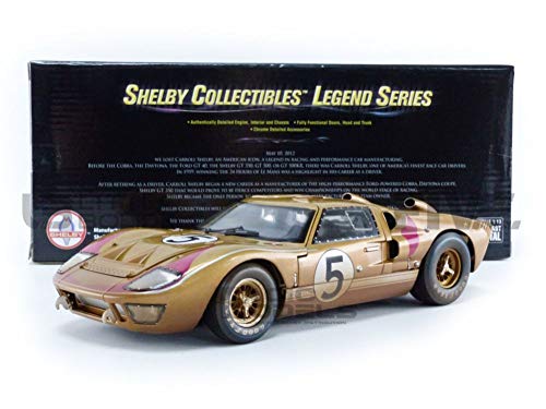 Shelby Collectibles SC430 SC430 1966 Ford GT-40 MK II #5 Gold After Race (versión oscura) 1/18