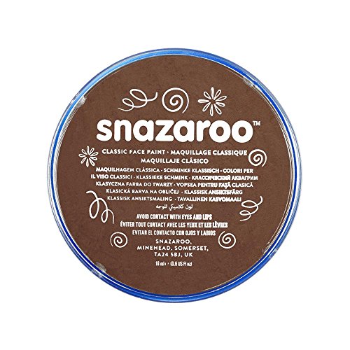 Snazaroo- Pintura facial y Corporal, 18 ml, Color marrón claro, 0 (Colart 18988)