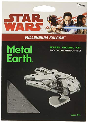 Star Wars-Maqueta de metal 3D Halcón Milenario, color plateado Earth MMS251 , color/modelo surtido