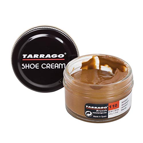 Tarrago | Shoe Cream 50 ml | Crema para Zapatos, Bolsos y Accesorios de Cuero y Cuero Sintético (Whisky 110)