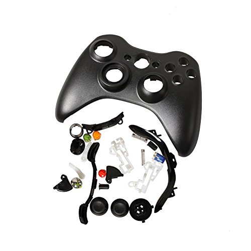 Timorn Full Gehäuse Shell Buttons Thumbsticks Ersatz Fall Custom Cover Kit für Xbox 360 Wireless Controller (Negro)