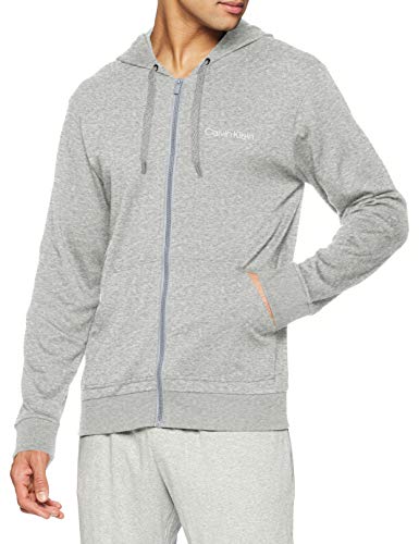 Tommy Hilfiger Full Zip Sweatshirt Sudadera, Gris (Grey Heather 080), Large para Hombre