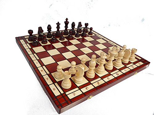 TORNEO No.8 54cm / 22in Profesional de Madera juego de ajedrez con figuras Staunton, hecho a mano clásico del juego