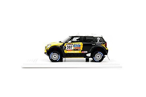 Truescale Miniatures Mini Countryman All4 Carrera, No.307, Mounstruo X-Raid Equipo, Rallye Dakar, 2013, Modelo de Auto, Modello Completo, 1:43
