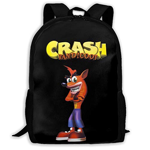 TTmom Mochilas Tipo Casual,Bolsa de Viaje Crash Bandicoot Unisex Backpack Shoulder Bag School Backpack Travel Bags Laptop Backpack