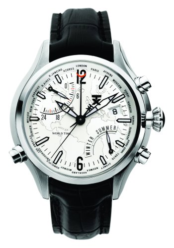 TX Mex 500 Series World Timer T3B841 - Reloj de Caballero de Cuarzo, Correa de Piel Color Negro