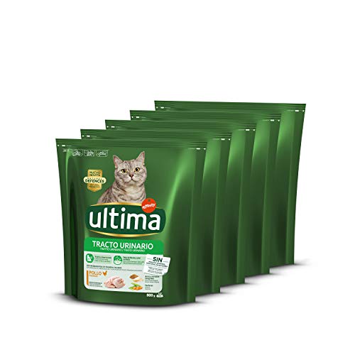 Ultima Pienso para Gatos con Problemas del Tracto Urinario con Pollo - Pack 5 x 800 gr - Total: 4 kg