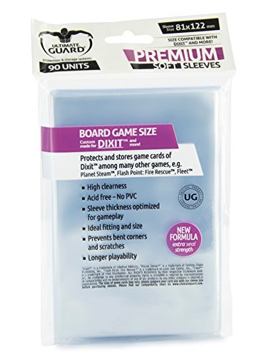 Ultimate Guard Dixit Premium Soft Sleeves - Funda para tarjetas de juego de mesa, 81 x 122 mm (10284)